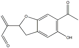 2-(1-Formylethenyl)-5-hydroxy-6-acetyl-2,3-dihydrobenzofuran Struktur