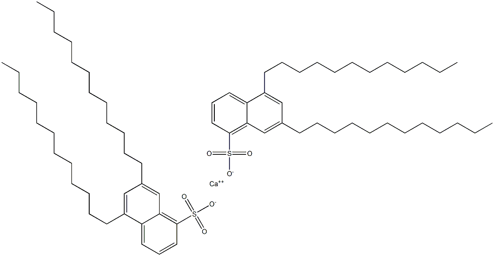 Bis(5,7-didodecyl-1-naphthalenesulfonic acid)calcium salt Struktur