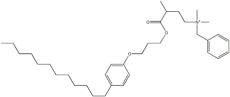 N,N-Dimethyl-N-benzyl-N-[3-[[3-(4-dodecylphenyloxy)propyl]oxycarbonyl]butyl]aminium Struktur