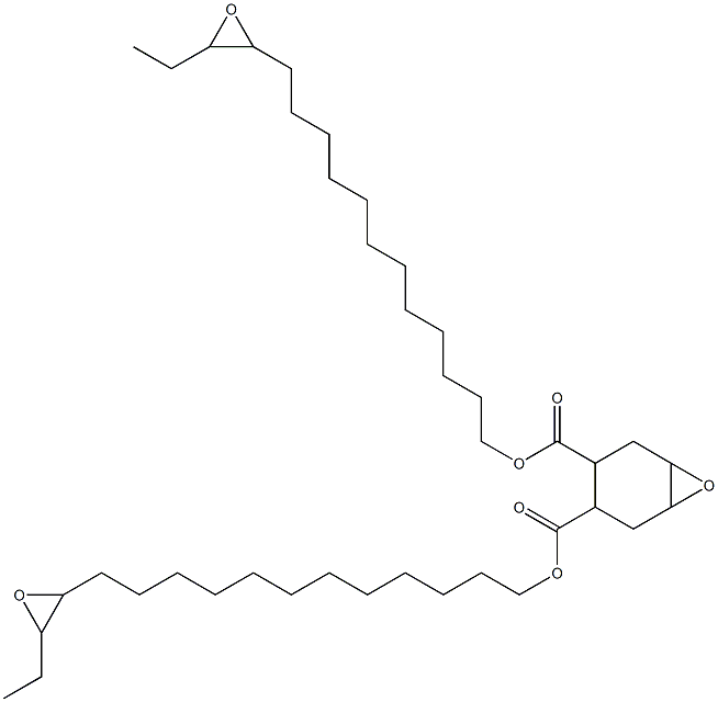 7-Oxabicyclo[4.1.0]heptane-3,4-dicarboxylic acid bis(13,14-epoxyhexadecan-1-yl) ester Struktur