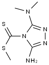 3-Amino-5-dimethylamino-4H-1,2,4-triazole-4-dithiocarboxylic acid methyl ester Struktur