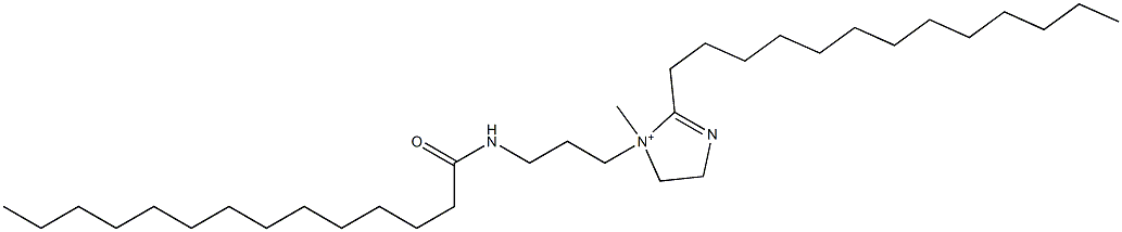 [4,5-Dihydro-1-methyl-1-[3-[(1-oxotetradecyl)amino]propyl]-2-tridecyl-1H-imidazol]-1-ium Struktur