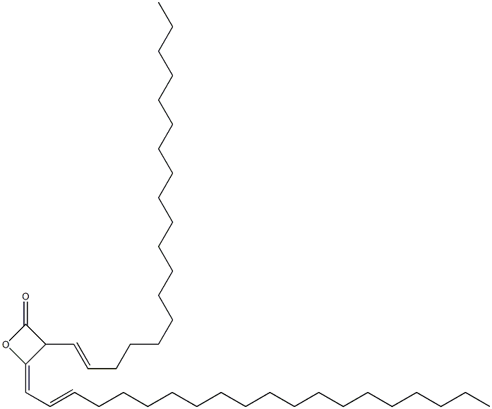 3-(1-Nonadecenyl)-4-(2-icosen-1-ylidene)oxetan-2-one Struktur