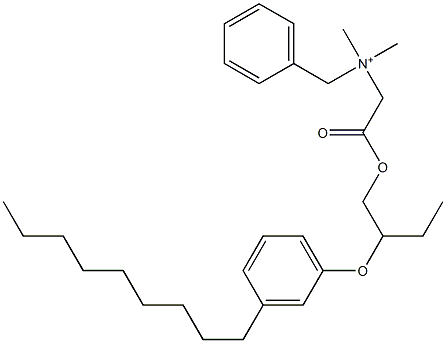 N,N-Dimethyl-N-benzyl-N-[[[2-(3-nonylphenyloxy)butyl]oxycarbonyl]methyl]aminium Struktur