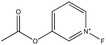 1-Fluoro-3-acetoxypyridinium Struktur