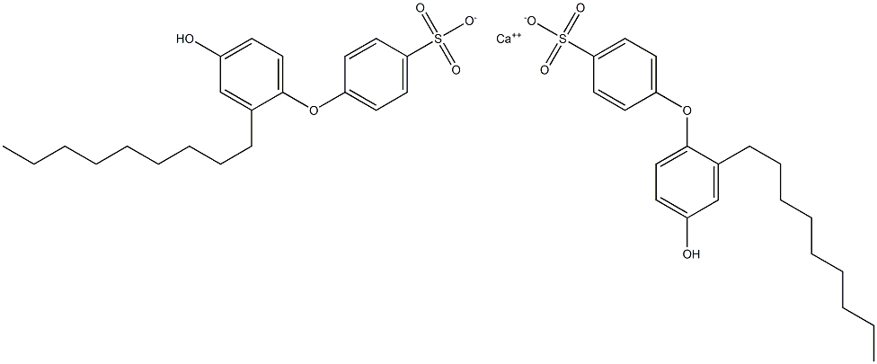 Bis(4'-hydroxy-2'-nonyl[oxybisbenzene]-4-sulfonic acid)calcium salt Struktur