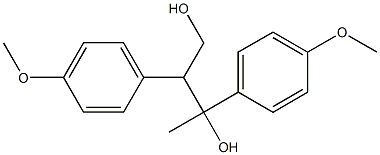 2,3-Bis(4-methoxyphenyl)butane-2,4-diol Struktur