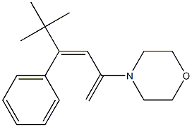 2-Morpholino-5,5-dimethyl-4-phenyl-1,3-hexadiene Struktur