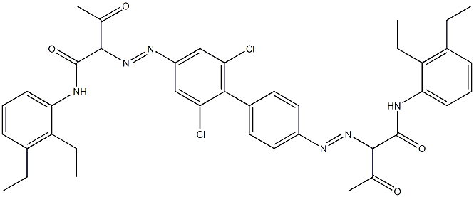 4,4'-Bis[[1-(2,3-diethylphenylamino)-1,3-dioxobutan-2-yl]azo]-2,6-dichloro-1,1'-biphenyl Struktur