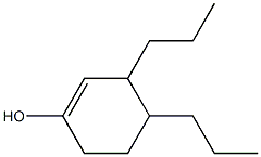 3,4-Dipropyl-1-cyclohexen-1-ol Struktur