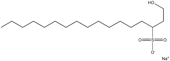 1-Hydroxyheptadecane-3-sulfonic acid sodium salt Struktur