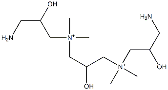 N,N'-Bis(3-amino-2-hydroxypropyl)-2-hydroxy-N,N,N',N'-tetramethyl-1,3-propanediaminium Struktur