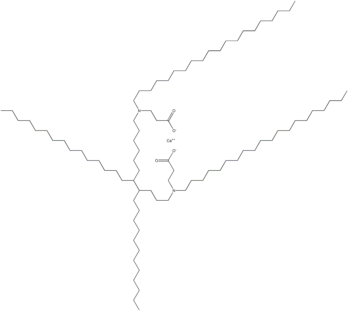 Bis[3-(diicosylamino)propanoic acid]calcium salt Struktur