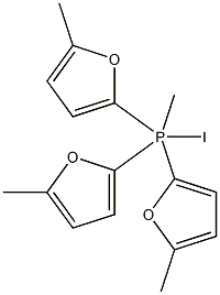 Methyltris(5-methyl-2-furyl)phosphoranyl iodide Struktur