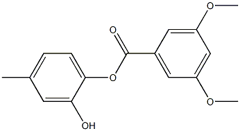 3,5-Dimethoxybenzoic acid 2-hydroxy-4-methylphenyl ester Struktur