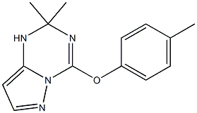 4-(4-Methylphenoxy)-2,2-dimethyl-1,2-dihydropyrazolo[1,5-a]-1,3,5-triazine Struktur