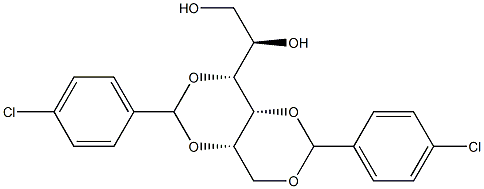 1-O,3-O:2-O,4-O-Bis(4-chlorobenzylidene)-D-glucitol Struktur