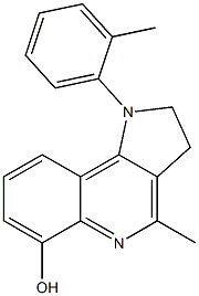 1-(2-Methylphenyl)-4-methyl-6-hydroxy-2,3-dihydro-1H-pyrrolo[3,2-c]quinoline Struktur