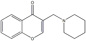 3-[Piperidinomethyl]-4H-1-benzopyran-4-one Struktur