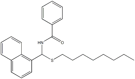 N-[(Octylthio)(1-naphtyl)methyl]benzamide Struktur