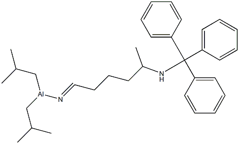 Diisobutyl(5-(tritylamino)hexylideneamino)aluminum Struktur