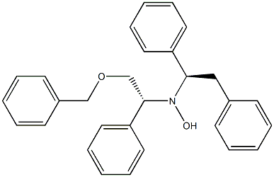 N-[(R)-2-Benzyloxy-1-phenylethyl]-N-[(R)-1,2-diphenylethyl]hydroxylamine Struktur