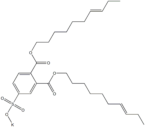 4-(Potassiosulfo)phthalic acid di(7-decenyl) ester Struktur