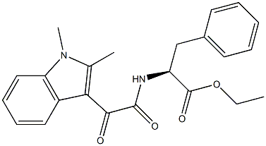 N-[(1-Methyl-2-methyl-1H-indol-3-yl)carbonylcarbonyl]-L-phenylalanine ethyl ester Struktur