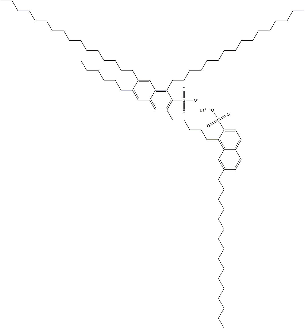 Bis(1,7-dihexadecyl-2-naphthalenesulfonic acid)barium salt Struktur