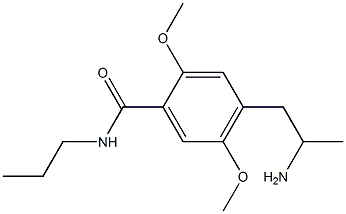 4-(2-Aminopropyl)-2,5-dimethoxy-N-propylbenzamide Struktur