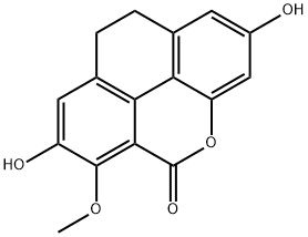 9,10-Dihydro-2,7-dihydroxy-6-methoxy-5H-phenanthro[4,5-bcd]pyran-5-one Struktur