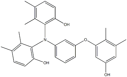 N,N-Bis(6-hydroxy-2,3-dimethylphenyl)-3-(5-hydroxy-2,3-dimethylphenoxy)benzenamine Struktur