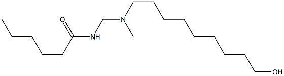 N-[[N-(9-Hydroxynonyl)-N-methylamino]methyl]hexanamide Struktur