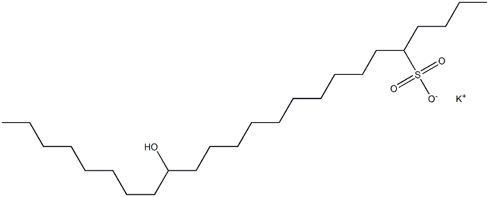 16-Hydroxytetracosane-5-sulfonic acid potassium salt Struktur