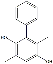 2-Phenyl-3,6-dimethylbenzene-1,4-diol Struktur