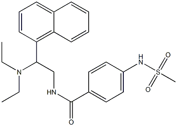 N-[2-(1-Naphtyl)-2-(diethylamino)ethyl]-4-[(methylsulfonyl)amino]benzamide Struktur