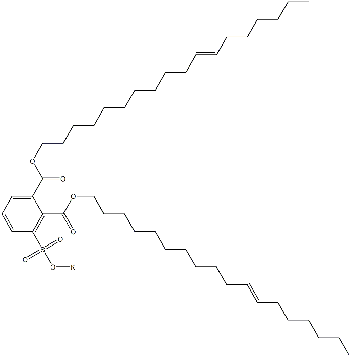 3-(Potassiosulfo)phthalic acid di(11-octadecenyl) ester Struktur