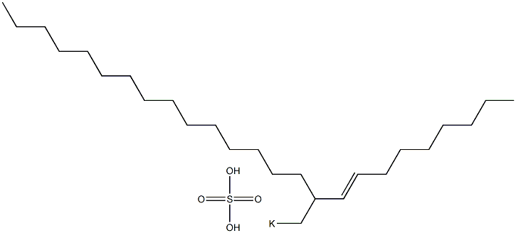 Sulfuric acid 2-(1-nonenyl)heptadecyl=potassium ester salt Struktur