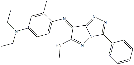 (7E)-7-[[2-Methyl-4-(diethylamino)phenyl]imino]-N-methyl-3-phenyl-7H-pyrazolo[5,1-c]-1,2,4-triazol-6-amine Struktur