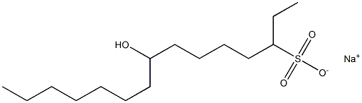 8-Hydroxypentadecane-3-sulfonic acid sodium salt Struktur