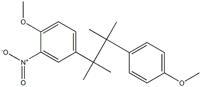 2,3-Dimethyl-2-(4-methoxyphenyl)-3-(4-methoxy-3-nitrophenyl)butane Struktur