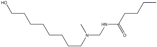 N-[[N-(8-Hydroxyoctyl)-N-methylamino]methyl]valeramide Struktur