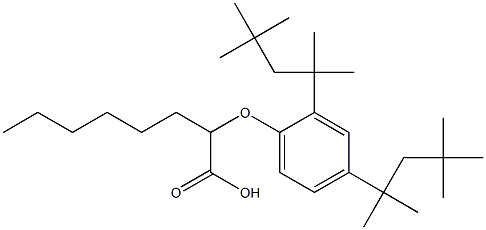 2-[2,4-Bis(1,1,3,3-tetramethylbutyl)phenoxy]octanoic acid Struktur