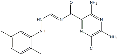 6-Chloro-2-[[(2,5-dimethylphenylamino)aminomethylene]carbamoyl]pyrazine-3,5-diamine Struktur