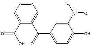 o-(4-Hydroxy-3-nitrobenzoyl)benzoic acid Struktur