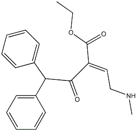 2-(2-Methylaminoethylidene)-4,4-diphenyl-3-oxobutyric acid ethyl ester Struktur