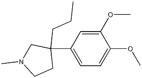 3-(3,4-Dimethoxyphenyl)-1-methyl-3-propylpyrrolidine Struktur