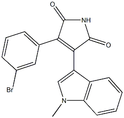 3-(1-Methyl-1H-indol-3-yl)-4-(3-bromophenyl)-1H-pyrrole-2,5-dione Struktur