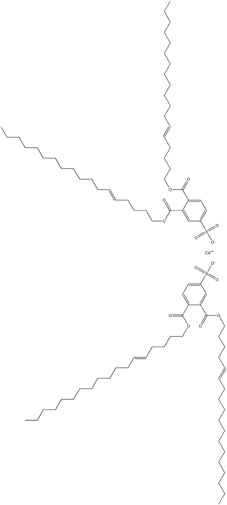 Bis[3,4-di(5-octadecenyloxycarbonyl)benzenesulfonic acid]calcium salt Struktur