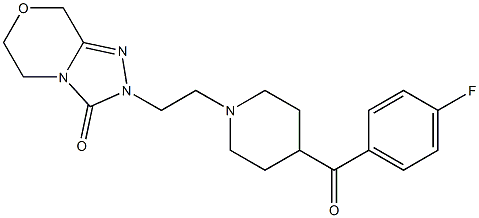 2-[2-[4-(4-Fluorobenzoyl)-1-piperidinyl]ethyl]-5,6-dihydro-8H-1,2,4-triazolo[3,4-c][1,4]oxazin-3(2H)-one Struktur